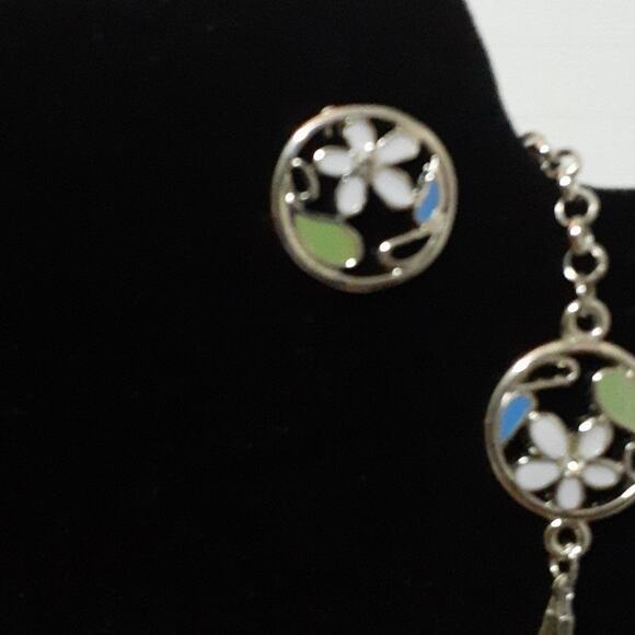 Christopher & Banks Jewelry Multi-color Necklace and Earrings. - Picture 5 of 8